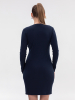 Платье из мягкого трикотажа, цвет тёмно-синий  - Женская одежда 
