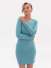 Платье из мягкого трикотажа, цвет бирюзовый - Женская одежда 