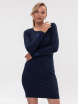 Платье из мягкого трикотажа, цвет тёмно-синий  - Женская одежда 