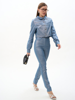 Брюки из денима, цвет голубой silver  - Женская одежда 