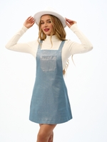 Сарафан из денима , цвет голубой  silver  - Женская одежда 